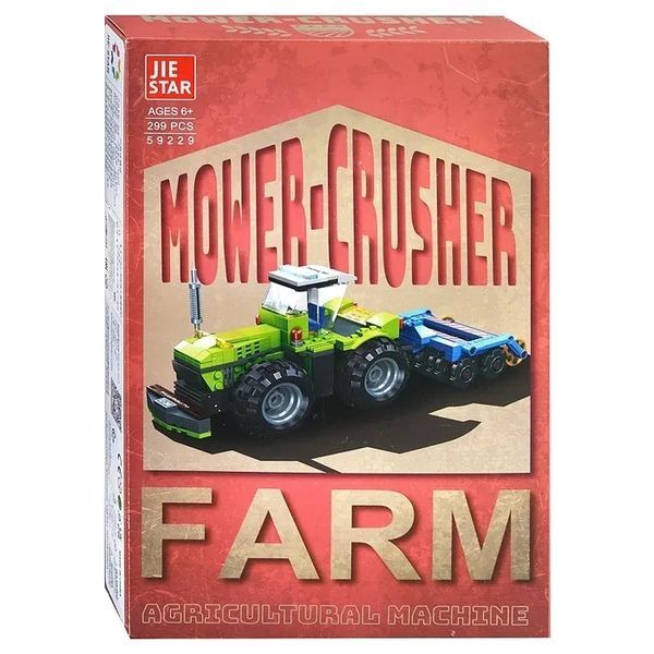 Конструктор Трактор із причепом Спецтехніка Jie Star Farm 299 деталей 44248 фото