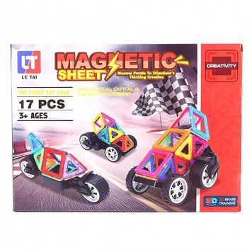 Магнітний конструктор Magnetic Sheet Транспорт 17 деталей 40695 фото