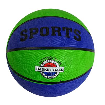 Баскетбольний м'яч розмір No7 Синій із зеленим 28972 фото