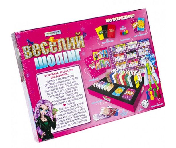 Настільна гра для дітей Danko Toys Веселий шопінг Premium 27010 фото