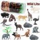Набір диких тварин у тубі Wild Life 12 елементів 36262 фото 1