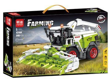Конструктор трактор сільськогосподарський силосозбиральний комбайн Farming Simulate Mingdi 840 деталей 44005 фото