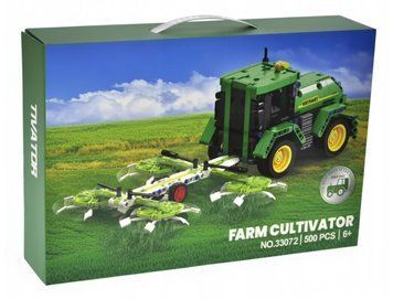 Конструктор Трактор с культиватором Farm Cultivator 500 деталей Зеленый 43502 фото