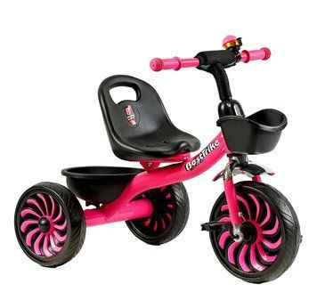Трехколесный велосипед детский колеса EVA с корзинами 1,5-5 лет Best Trike Розовый 34348 фото