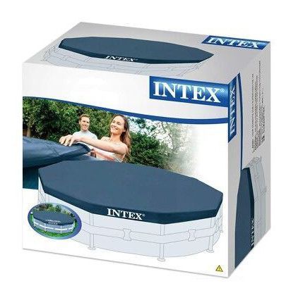 Тент для басейну Інтекс Intex ПВХ діаметр 366 см Синій 33979 фото