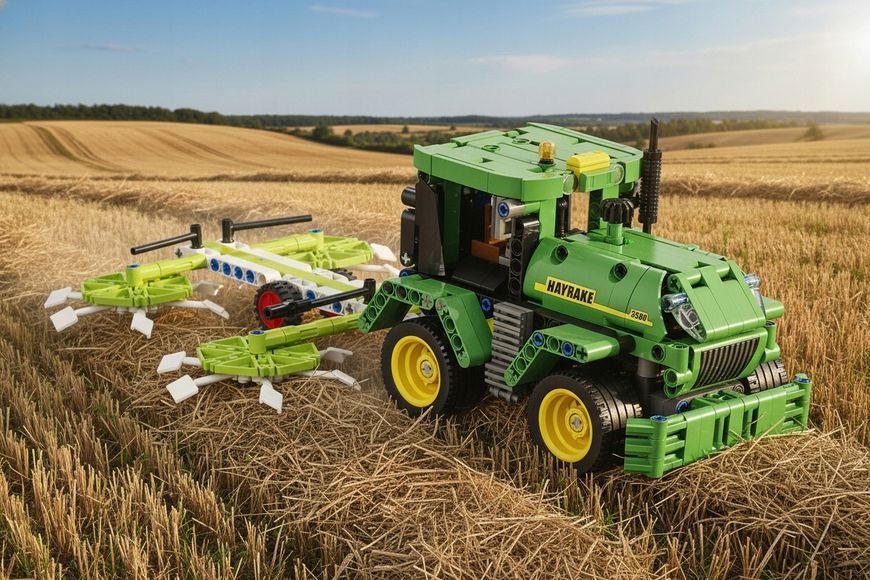 Конструктор Трактор с культиватором Farm Cultivator 500 деталей Зеленый 43502 фото