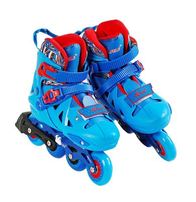 Ролики дитячі PU колеса з підсвіткою Skates розмір 34 - 37 Блакитний 32886 фото
