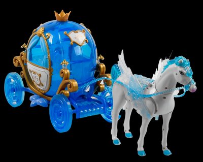 Карета з конем на батарейках Блакитна 20186 фото