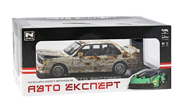 Металева машинка інерційна BMW M3 E30 БМВ з підсвічуванням і звуковими ефектами Авто Експерт 44551 фото