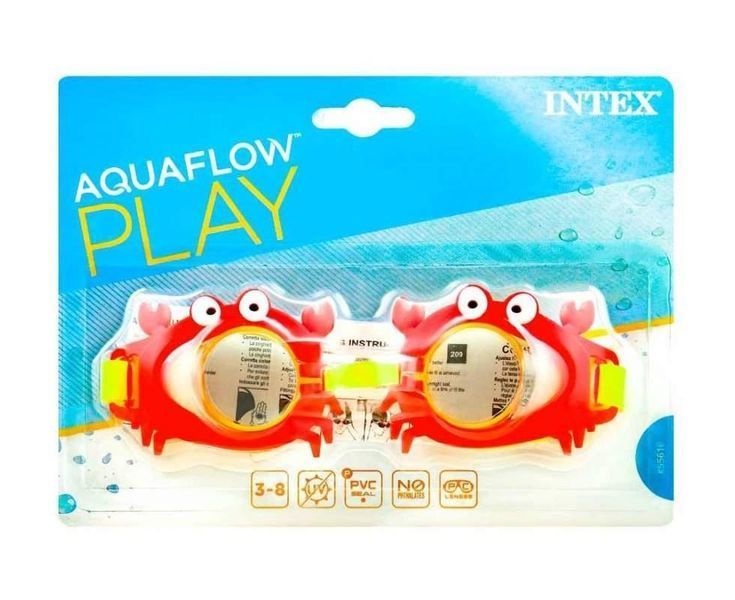 Детские очки для плавания Интекс Intex 3-8 лет Красный 34909 фото