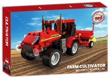 Конструктор Трактор с прицепом Farm Cultivator 471 деталь Красный 43503 фото