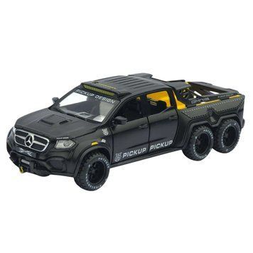 Металева машинка інерційна з ефектами Mercedes-Benz X-Class Пікап 6х6 Auto Expert Чорний 44307 фото