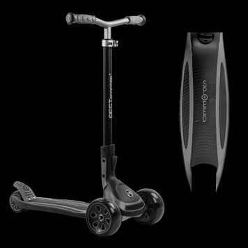 Складной самокат трехколесный со светящимися колесами Best Scooter Черный Вид 8 26023 фото