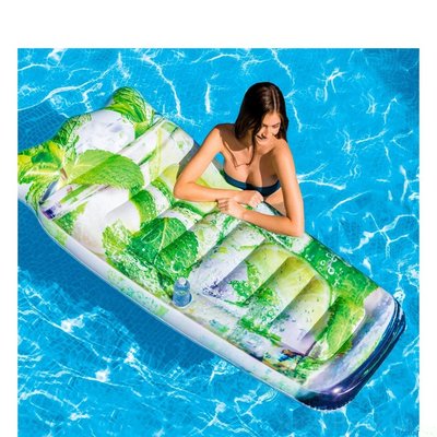 Пляжний надувний матрац Intex "Мохіто" Зелений 178 х 91 см з підсклянником 10480 фото