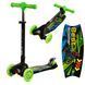 Складной детский трёхколесный самокат для мальчика с Фонариком Best Scooter Maxi Мото 30531 фото 1
