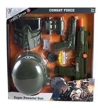 Детский военный набор 2 вида оружия каска маска Combat Force 8 элементов 32214 фото