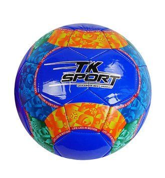 Мяч футбольный 5 размер PVC 330-350г TK Sport Синий 30336 фото