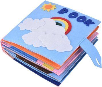 Дитяча розвиваюча книжка з фетру Бізіборд Монтессорі тактильна 20 х 20 см 40824 фото
