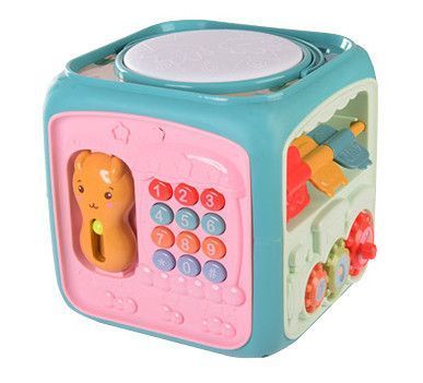Развивающая игрушка Музыкальный игровой центр 6 в 1 Бизикуб Sobebear Синий 31215 фото