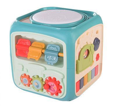 Развивающая игрушка Музыкальный игровой центр 6 в 1 Бизикуб Sobebear Синий 31215 фото