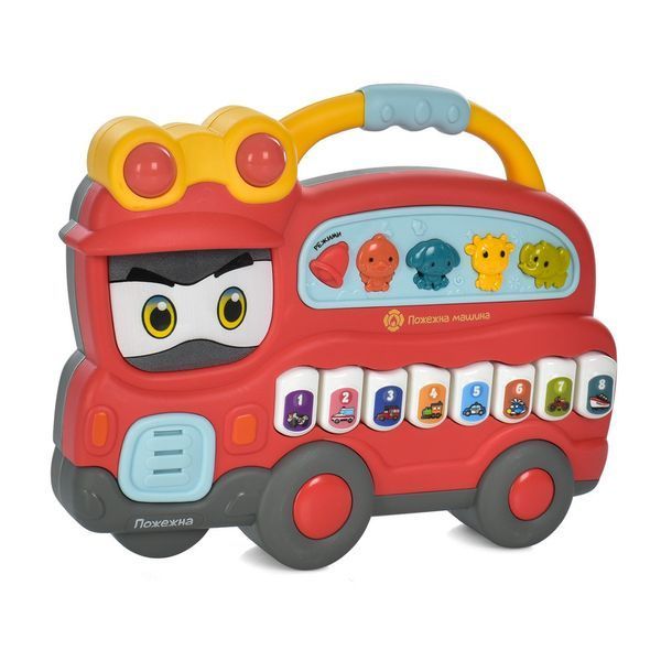 Розвиваюча музична іграшка для дітей Піаніно Пожежна машина Limo toy Червоний 30916 фото