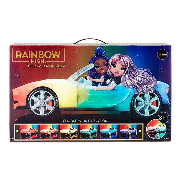 Машинка для куклы Rainbow High - Разноцветное сияние, меняет цвет 28130 фото