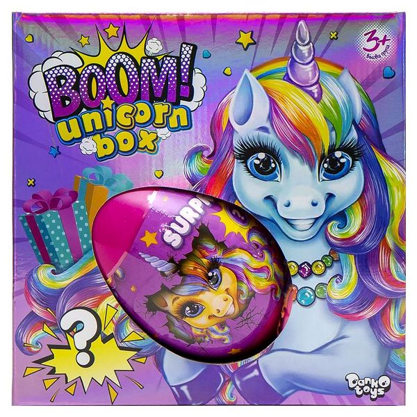 Набір дитячого творчості "BOOM! UNICORN BOX" Яйце сюрприз "Поні" Danko Toys 23547 фото