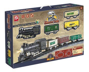 Дитяча залізниця з підсвічуванням і звуковим ефектом Classical Train 14 елементів Вид 2 41534 фото