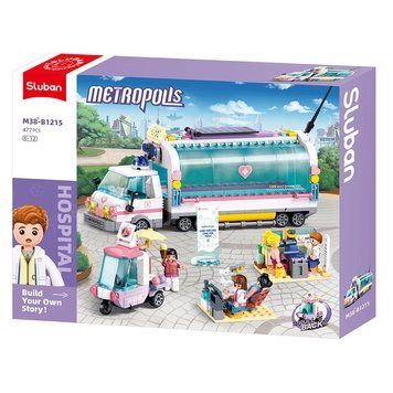 Конструктор Sluban Metropolis Передвижной автомобиль для медсестер с фигурками 477 деталей 43455 фото