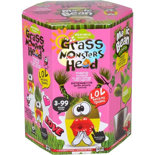 Набір для творчості вирощування "Gras monsters head" Danko Toys Голубий 23879 фото