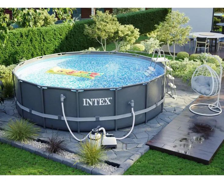 Каркасний басейн Інтекс Intex Ultra XTR Frame Pool 488 x 122 см, об'єм 19 156 л від 6 років Сірий 28522 фото