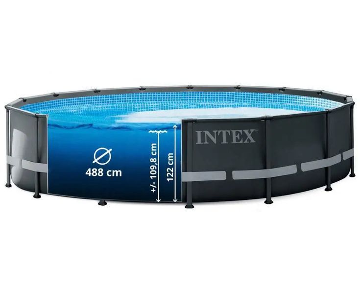 Каркасний басейн Інтекс Intex Ultra XTR Frame Pool 488 x 122 см, об'єм 19 156 л від 6 років Сірий 28522 фото