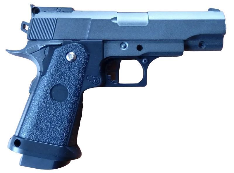 Игрушечный пистолет на пульках с глушителем Galaxy Colt G10A металлический Черный 23673 фото