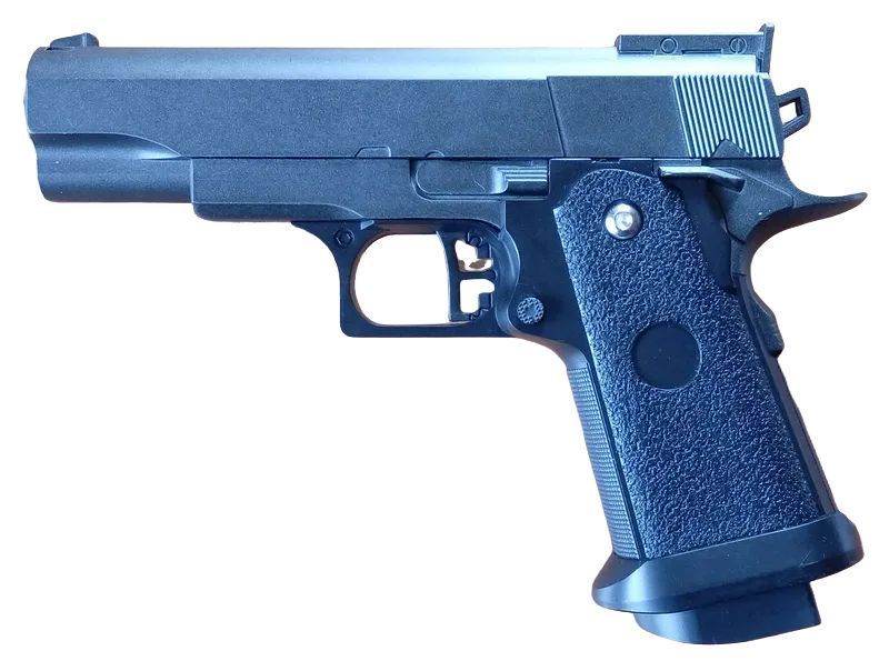 Игрушечный пистолет на пульках с глушителем Galaxy Colt G10A металлический Черный 23673 фото
