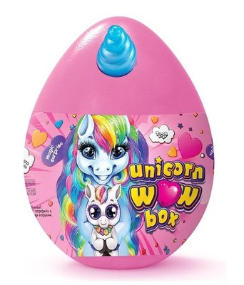 Великий набір для творчості Unicorn Wow Box Яйце сюрприз М'яка іграшка DankoToys Рожевий 32745 фото