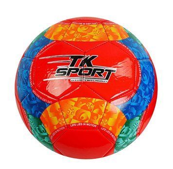 Мяч футбольный 5 размер PVC 330-350 г TK Sport Красный 30338 фото