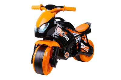 Толокар Мотоциклок Чорний з оранжевим 22975 фото