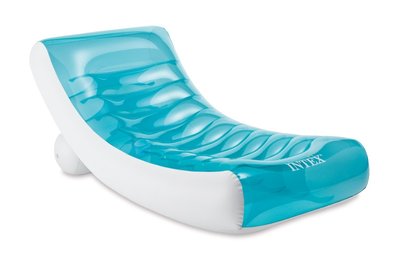 Пляжне надувне крісло шезлонг Intex 188 х 99 см від 14-ти років Блакитний 29389 фото