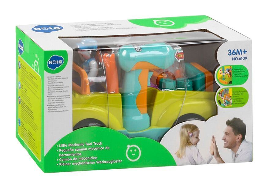 Логічна машинка конструктор із шурупокрутом Автоконструктор Hola Toys 30935 фото
